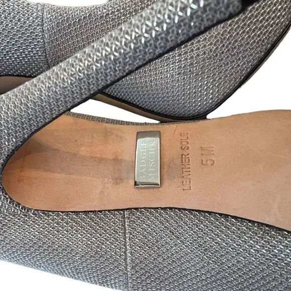 Badgley Mischka Ponderosa Silver Sparkle Formal Shoes Heels 5 - Picture 5 of 5